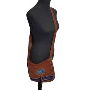 Malky Wool Leather Tribal Crossbody